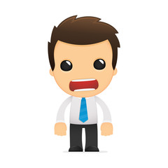 funny cartoon office worker