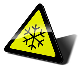 traffic sign snow danger