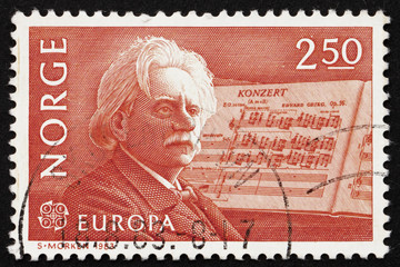 Postage stamp Norway 1983 Edvard Grieg, Composer