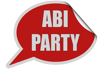 SP-Sticker rot curl oben ABI PARTY