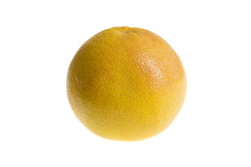 Single grapefruit isolated on white