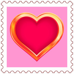 Gold Heart Stamp