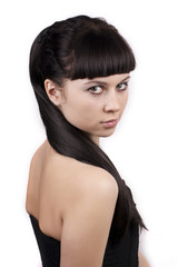 Naklejka premium Sexual young brunette woman
