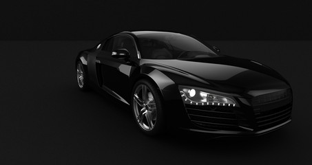 Black modern sport car