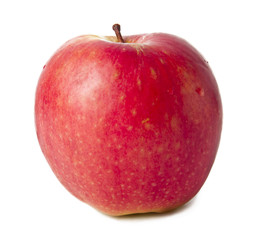 Ripe red apple. Isolated on a white background.