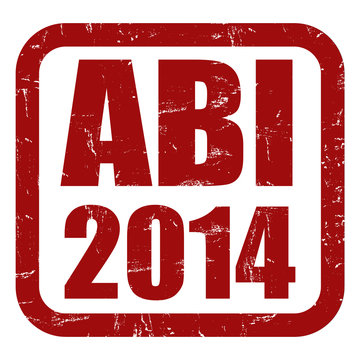 Grunge Stempel rot ABI 2014