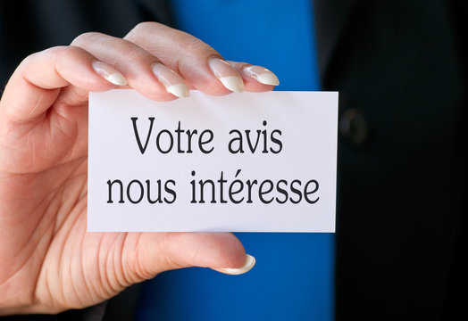 Votre avis nous int&eacute;resse