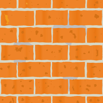 Background as wall of red bricks