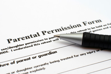 Fototapeta premium Parental permission form
