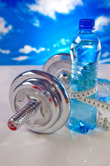 Obraz premium bodybuilding and water