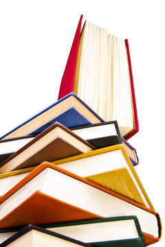 libros aislados en fondo blanco