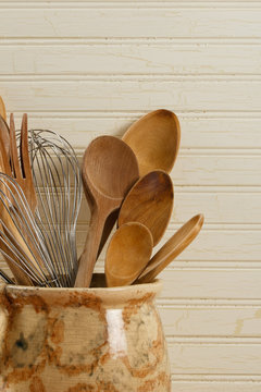 Wooden Spoons And Wire Whisks