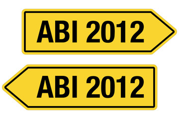 2 Pfeilschilder gelb ABI 2012