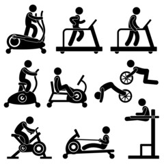 Athletic Gym Gymnasium Fitness Exercise Training Workout - obrazy, fototapety, plakaty
