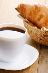 Coffee with croissants