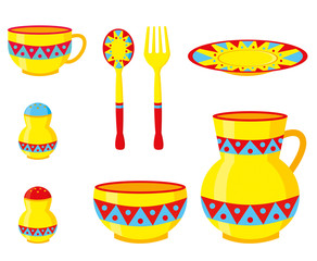 set of dishes