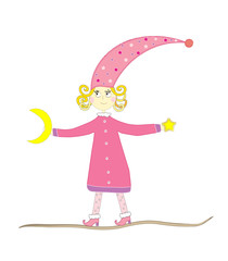 Obraz premium illustration of a fairy girl