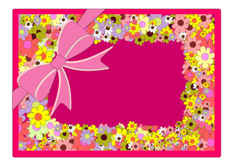 floral background, frame from flowers