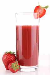 isolated strawberry juice