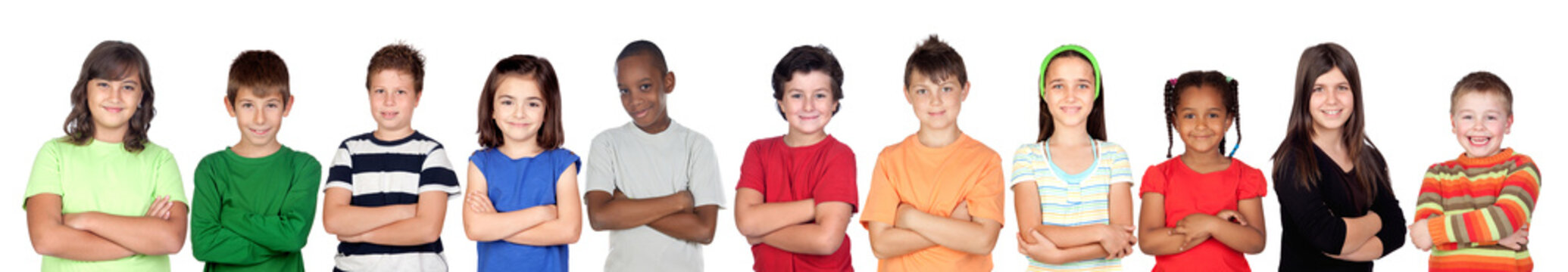 Children«s group with crossed arms