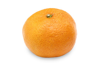 tangerine on white background.