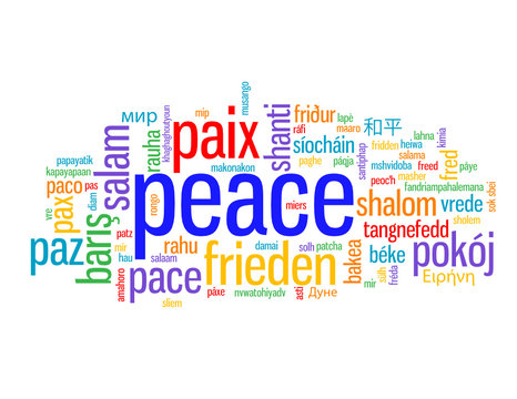 "PEACE" Tag Cloud (love hope friendship paix frieden paz pace)