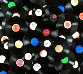 Vinyl records background