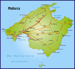 Landkarte von Mallorca © Artalis-Kartographie