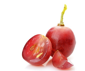 red grapes isolated