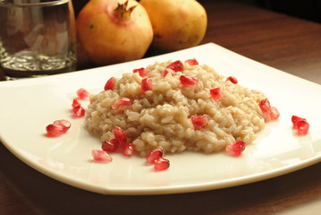 risotto alle melagrane