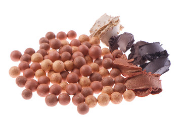 bronzing pearls with cream eyeshadows