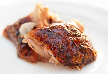 Two pieces of fried pork