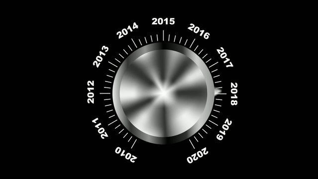 Rotating button selecting year 2012