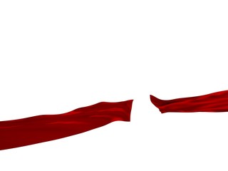 Cutted red ribbon