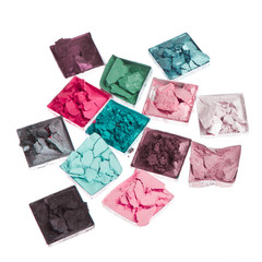 multicolored crushed eyeshadows