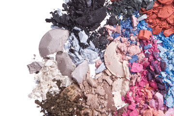 set of multicolor crushed eyeshadows
