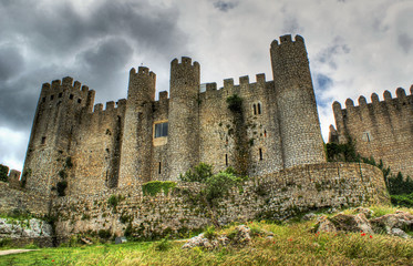 Fototapeta na wymiar Zamek w Obidos Średniowieczna wioska w Portugalii