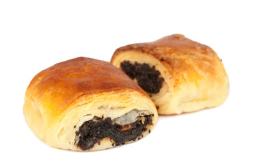 pastries with poppy isolated