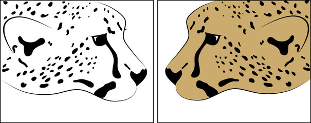 Silhouette of a head cheetah © epic