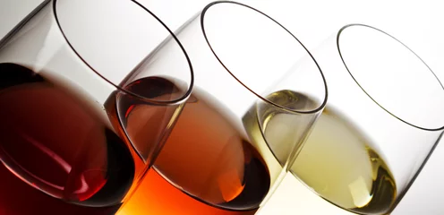 Crédence de cuisine en verre imprimé Vin Verres de vin