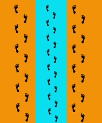 The Traces of the legs.