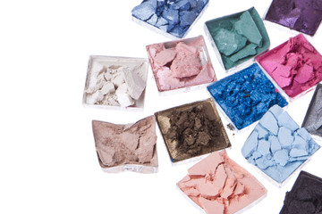 multicolored crushed eyeshadows