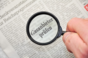 Gasanbieter check lupe