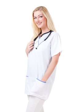 junge blonde Krankenschwester