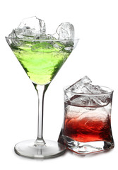 Ice in cocktail