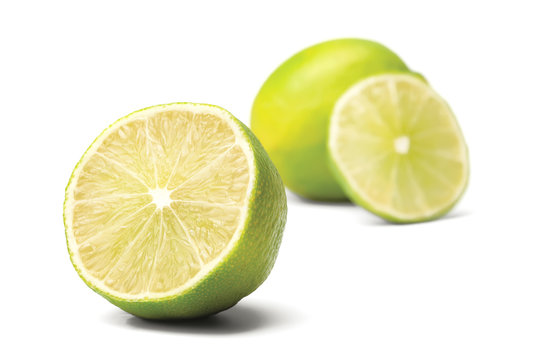 lime on white background