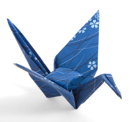 Dark Blue Origami Crane