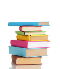 Stack of books isolated on white