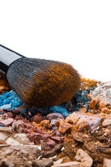 set of multicolor crushed eyeshadows