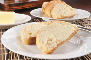 Buttered french bread